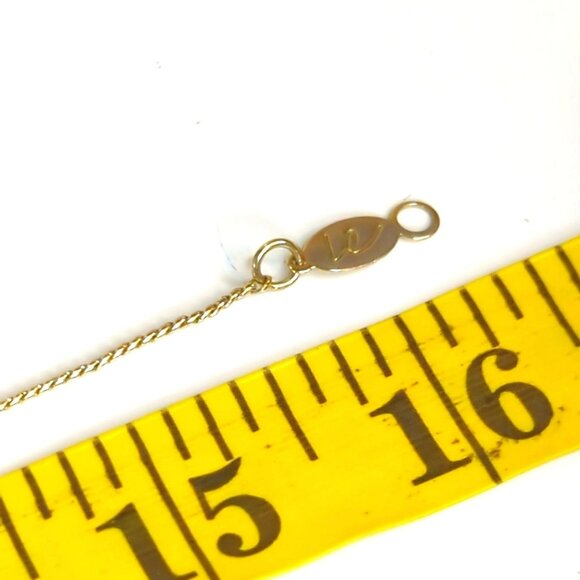 Lauren Conrad LC Gold Silver Tone Round Solitaire Pendant Necklace - Picture 6 of 6